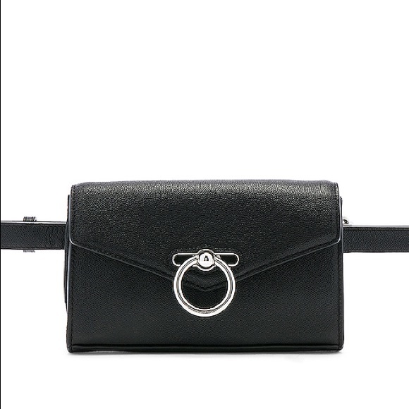 REBECCA MINKOFF Calfskin Jean Belt Bag Black - Picture 3 of 12